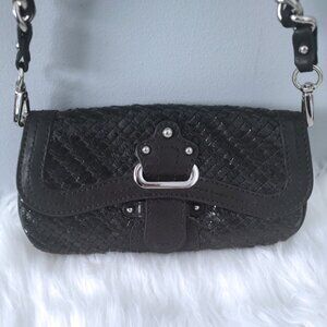 Lockheart vintage woven leather shoulder bag EUC
